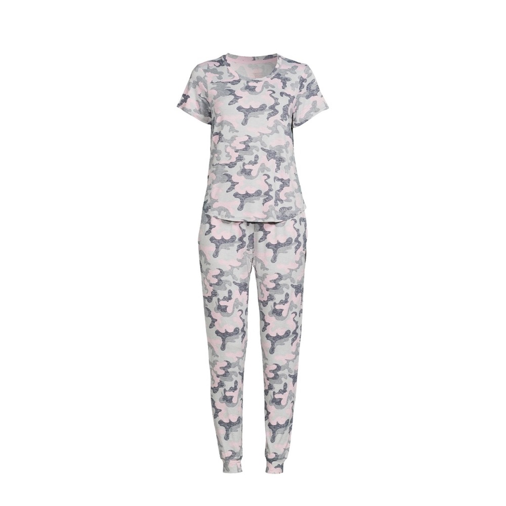 Grey Pink Pajama Set